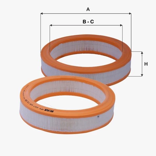 Fil Filtre HAVA FILTRESI GOLF III 91>97 POLO CLASSIC CADDY II 95>04 / 80 100 / CORDOBA 93>99 IBIZA II 1.4 1.6 ürün görseli 1