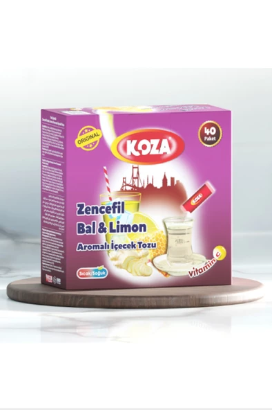 Koza Tek İçimlik Zencefil Bal Limon Aromalı Toz İçecek 40'lı