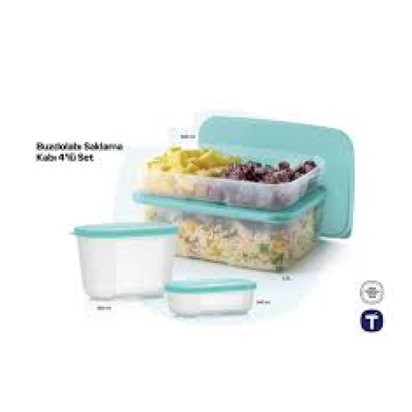 Tupperware Melek Set Buzdolabı Saklama Kabı 4 lü