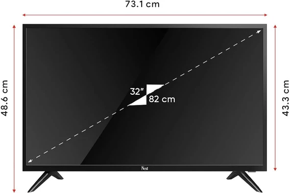 NEXT YE-32020D2 Televizyon Led Tv 32 İnç 82 Ekran Full Hd Uydulu - 6