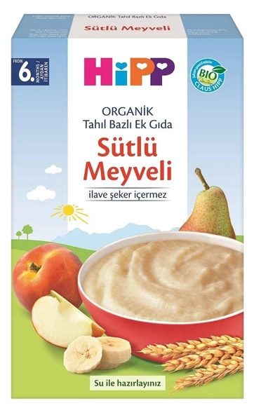 Hipp Organik Sütlü Meyveli Tahıl Bazlı Kaşık Maması 250Gr