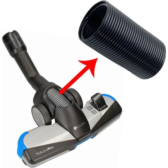 srfn ticaret Philips Fc 9721-9744 Uyumlu Emici Başlık Ara Hortumu ürün görseli 1