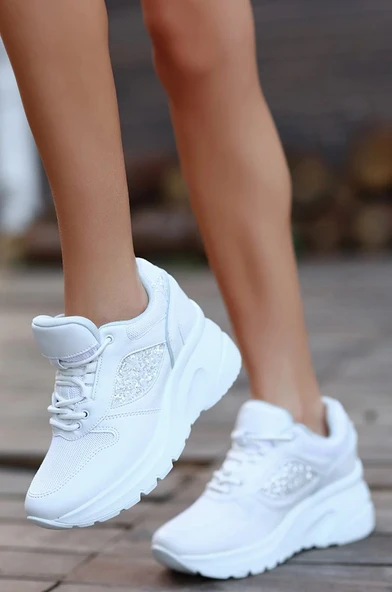 Filet 185 Gizli Topuklu Taban Sneaker Kadın Spor Ayakkabı - Resim 3