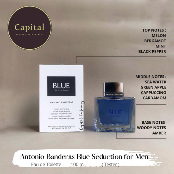 Antonio Banderas Blue Seduction Edt 100ML Erkek Parfüm (Original Tester)