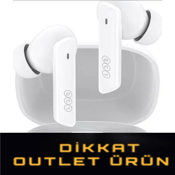 QCY HT05 Melobuds ANC 6 Mikrofon Bluetooth 5.2 Kablosuz Kulaklık Beyaz Aktif Gürültü Engelleme