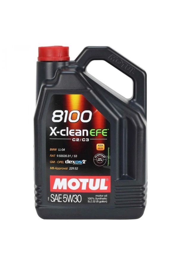 Motul 8100 X-clean Efe 5w30 5 Lt %100 Sentetik Partiküllü