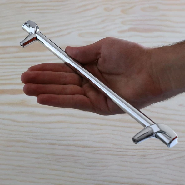 Prade 224 mm Krom Metal Kulp Mobilya Çekmece Mutfak Dolap Kapak Kulpları Dolabı Kulbu Kulpu - 3