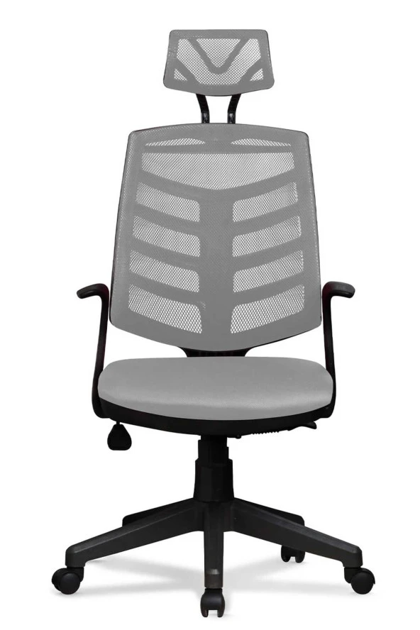 Ev ve Ofis Çalışma Sandalyesi Bilgisayar ve Yönetici Koltuğu Piramit Model Gri