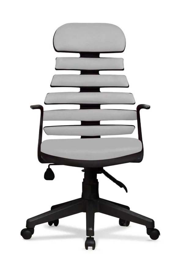 Ev ve Ofis Çalışma Sandalyesi Bilgisayar ve Yönetici Koltuğu Zebra Model Gri