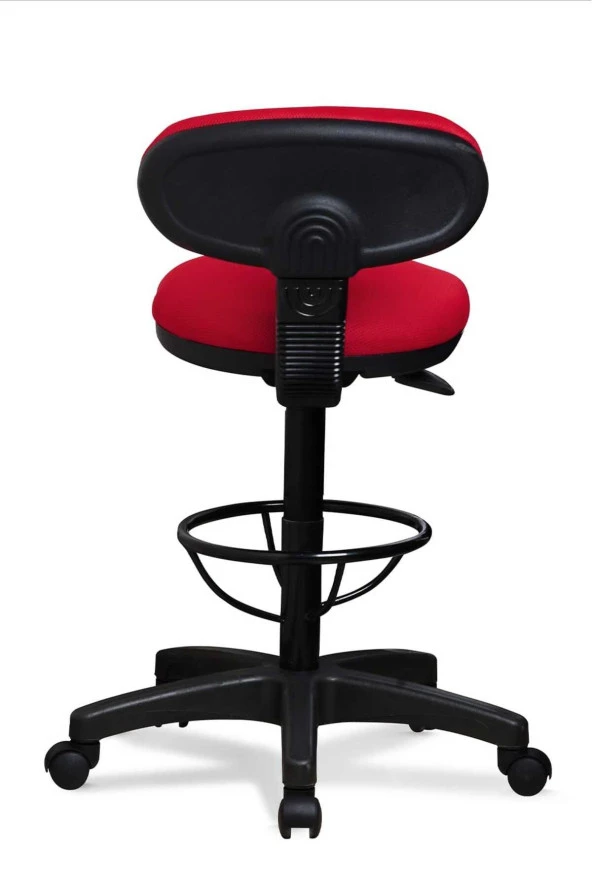 Bar Sandalyesi Sırtlı Beratta Model Kırmızı - 3