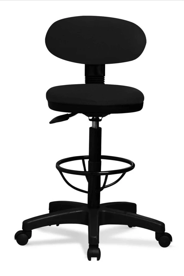 Bar Sandalyesi Sırtlı Beratta Model Siyah