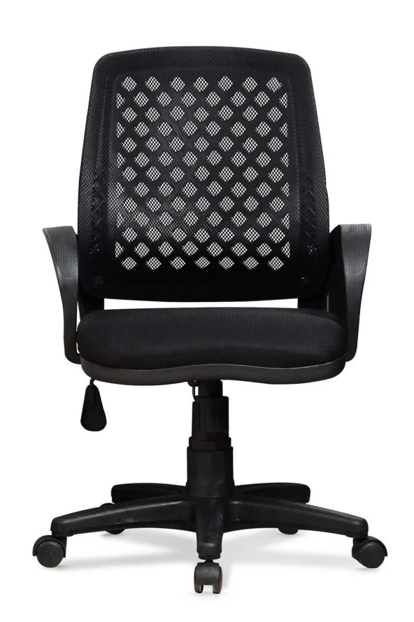 Ev ve Ofis Çalışma Sandalyesi Bilgisayar ve Sekreter Koltuğu Petek Model Siyah