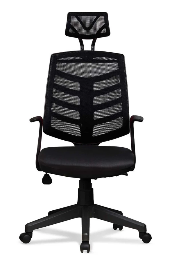 Ev ve Ofis Çalışma Sandalyesi Bilgisayar ve Yönetici Koltuğu Piramit Model Siyah