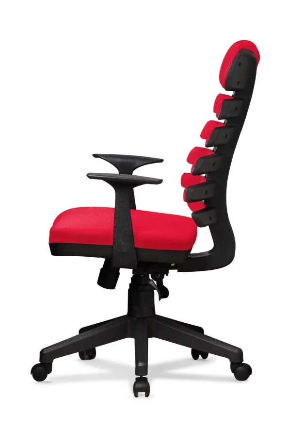 Ev ve Ofis Çalışma Sandalyesi Bilgisayar ve Yönetici Koltuğu Zebra Model Kırmızı - 2