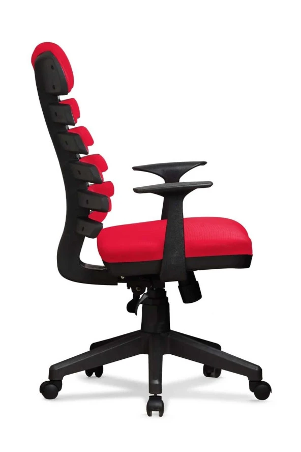 Ev ve Ofis Çalışma Sandalyesi Bilgisayar ve Yönetici Koltuğu Zebra Model Kırmızı - 3