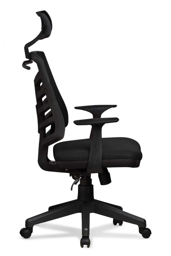 Ev ve Ofis Çalışma Sandalyesi Bilgisayar ve Yönetici Koltuğu Piramit Model Siyah - 2