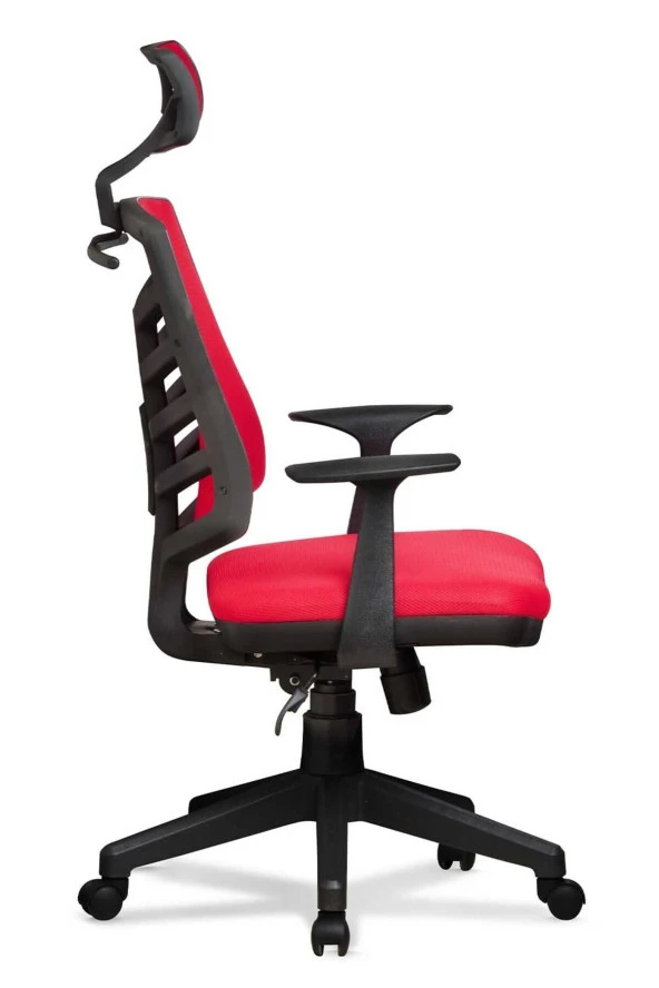 Ev ve Ofis Çalışma Sandalyesi Bilgisayar ve Yönetici Koltuğu Piramit Model Kırmızı - 2
