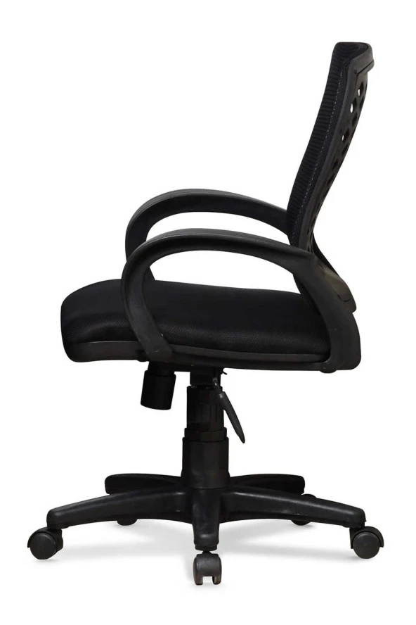 Ev ve Ofis Çalışma Sandalyesi Bilgisayar ve Sekreter Koltuğu Petek Model Siyah - 3