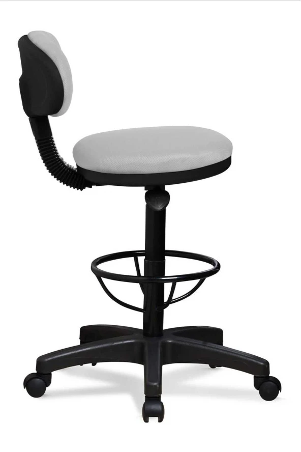 arenzo Bar Sandalyesi Sırtlı Baretta Model Gri - 3