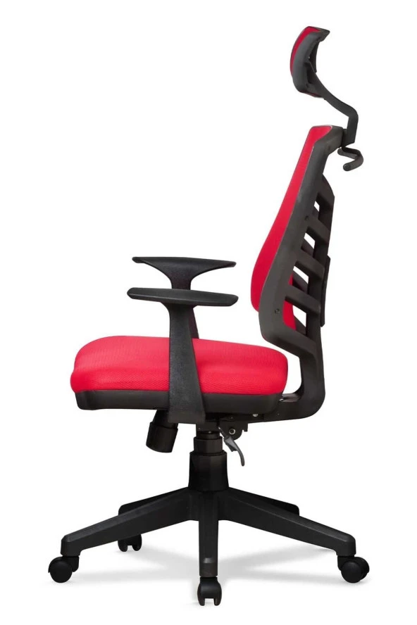 Ev ve Ofis Çalışma Sandalyesi Bilgisayar ve Yönetici Koltuğu Piramit Model Kırmızı - 3