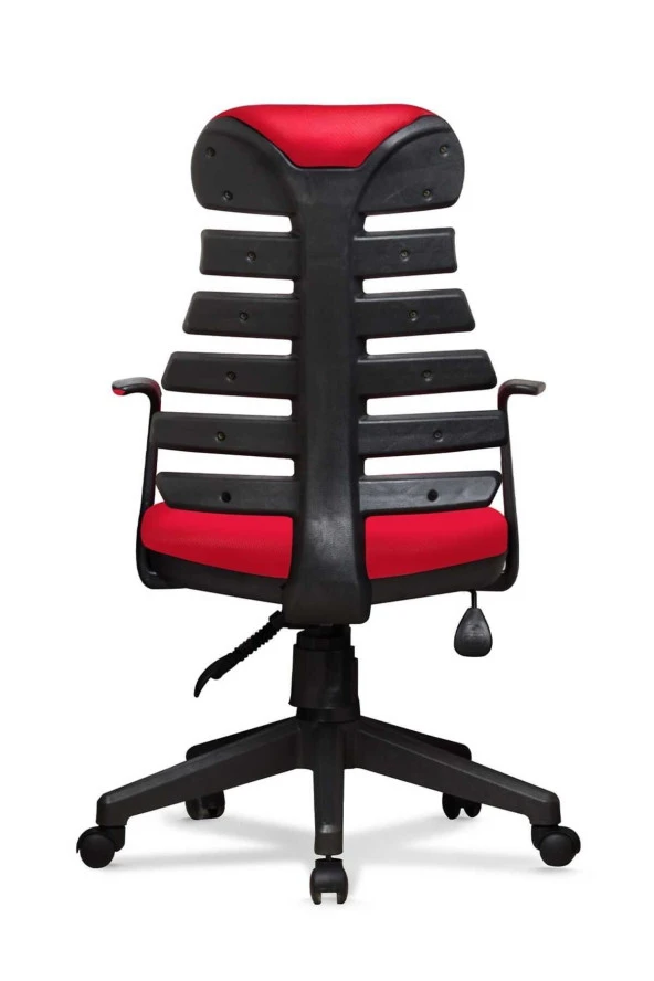 Ev ve Ofis Çalışma Sandalyesi Bilgisayar ve Yönetici Koltuğu Zebra Model Kırmızı - 4