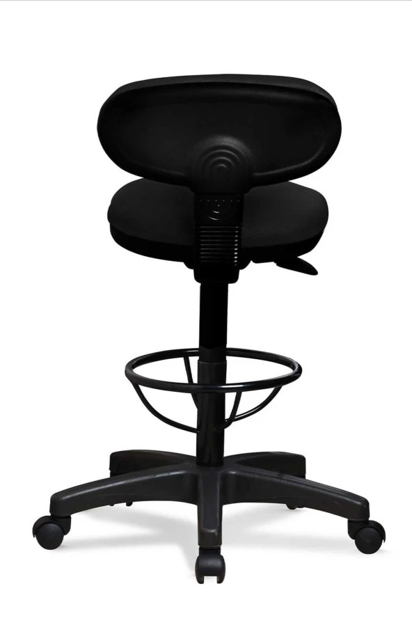 Bar Sandalyesi Sırtlı Beratta Model Siyah - 4