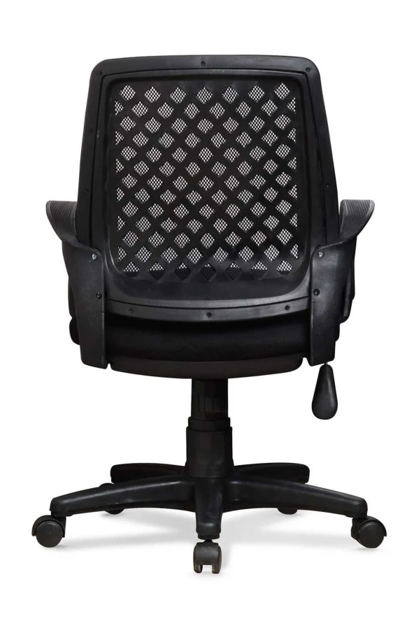 Ev ve Ofis Çalışma Sandalyesi Bilgisayar ve Sekreter Koltuğu Petek Model Siyah - 4