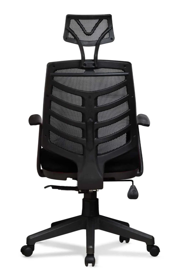 Ev ve Ofis Çalışma Sandalyesi Bilgisayar ve Yönetici Koltuğu Piramit Model Siyah - 4