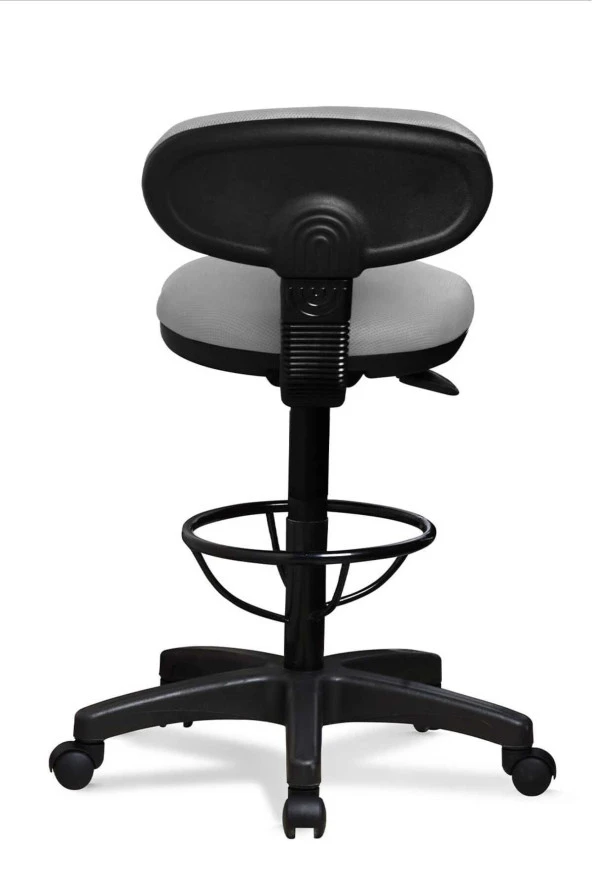 arenzo Bar Sandalyesi Sırtlı Baretta Model Gri - 4