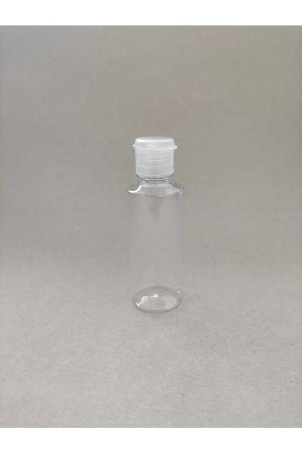 100 Adet 20 ml Şeffaf Fliptop Kapaklı Kolonya, Dezenfektan, Likit Şişesi