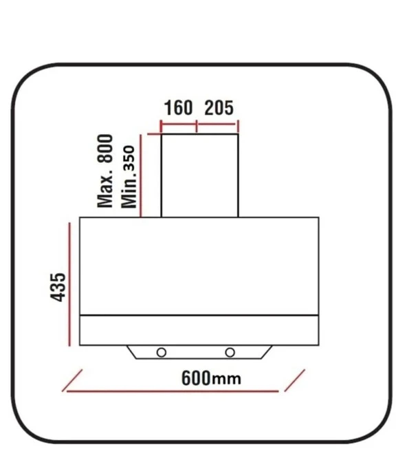 ALVEUS F18 TEK CAMLI BEYAZ ANKASTRE DAVLUMBAZ - 4