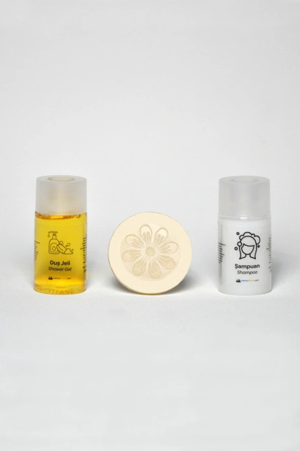 Otel Banyo Duş Şampuanı + Duş Jeli + Banyo Sabunu - Resim 2