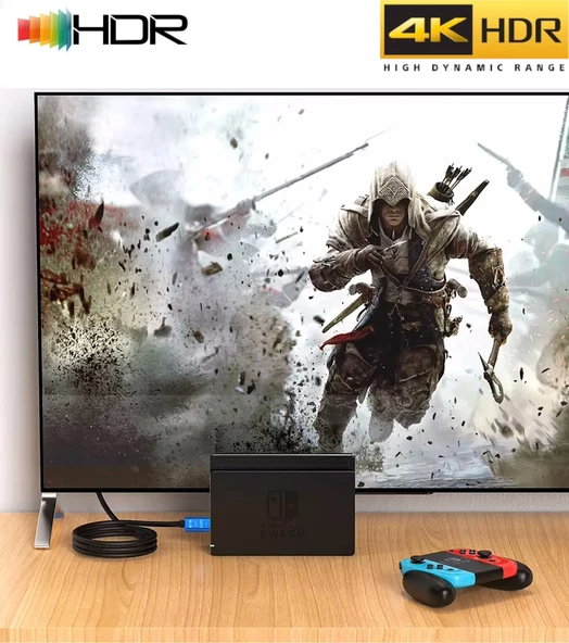 Ventus HDTV Premium Yüksek hızlı 4K Ultra HD HDMI 2.0 Ses ve Görüntü Kablosu 3 Metre - 3