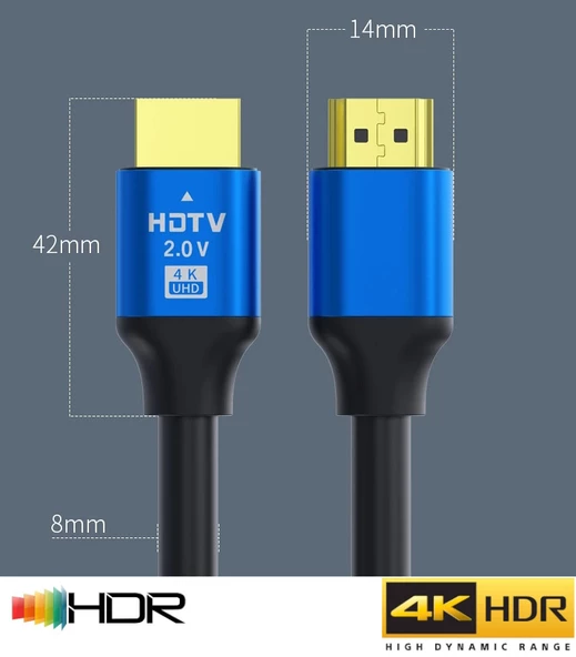 Ventus HDTV Premium Yüksek hızlı 4K Ultra HD HDMI 2.0 Ses ve Görüntü Kablosu 3 Metre - 2