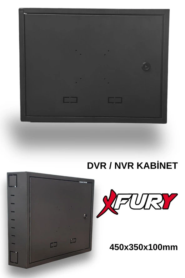 Fury Dvr Pano/box Nvr Cctv Rack Kabinet Ve Monitör Koruma Kutusu Antrasit