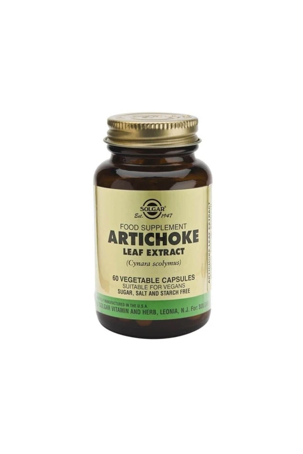 Solgar Artichoke Leaf Extract 60 Kapsül (enginar)