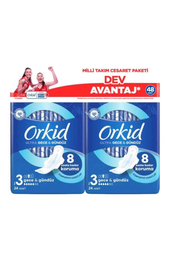 Orkid Ultra Extra Cesaret Paketi Gece 48li