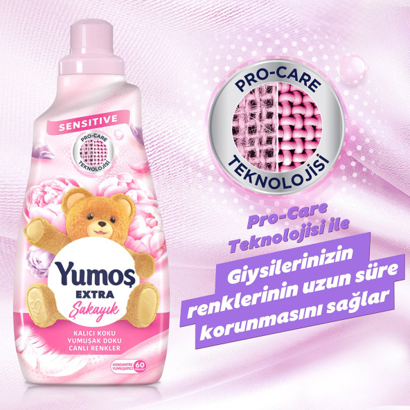 Yumoş Extra Konsantre Çamaşır Yumuşatıcısı Şakayık 1440 ML 60 Yıkama 1 Adet - 3