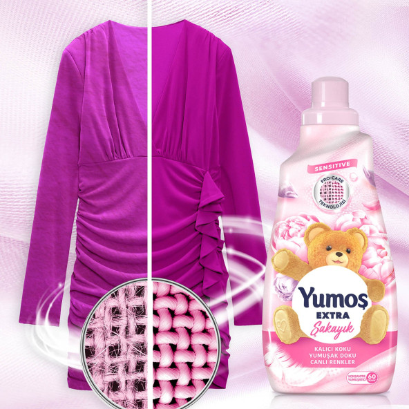 Yumoş Extra Konsantre Çamaşır Yumuşatıcısı Şakayık 1440 ML 60 Yıkama 1 Adet - 8