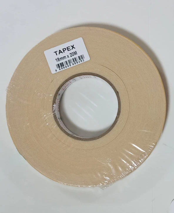 TAPEX ÇİFT TARAFLI ŞEFFAF MONTAJ BANDI 18 MMx2 MT