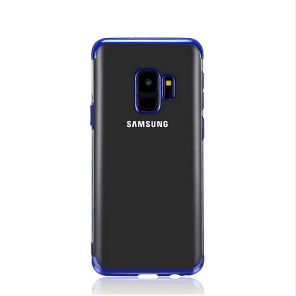 Samsung Galaxy A6 2018 Kılıf Dört Köşe Renkli Lazer Şeffaf Silikon Kapak (GLİTTER)