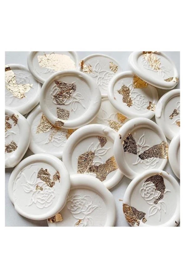 Varak Kaplama Yaprak Metalik Folyo İmitasyon 9x9cm 10lu Paket 3 K Gold R5799F-3 - 5