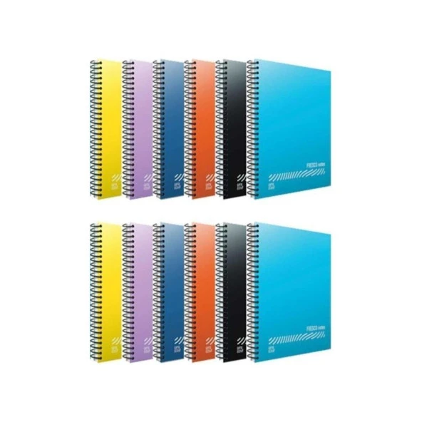 Gıpta ECO PP 80 Yp. A4 Spiralli Pp. Kapak Defter Çizgili - 12 Adet ( FRC )