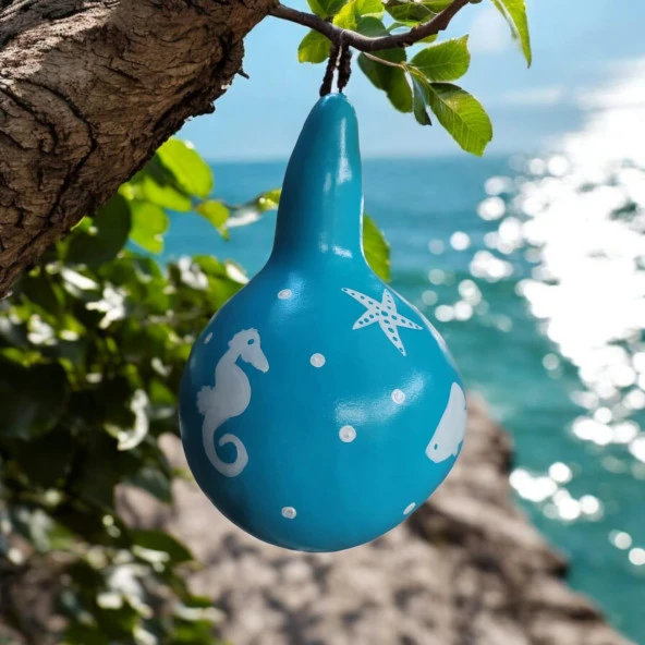 Deniz Temalı Ağaç Süsü,Bahçe Dekorasyon Süsü,Ağaç ve Balkon Süsü Mavi Renk - 2