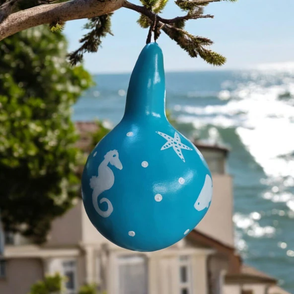Deniz Temalı Ağaç Süsü,Bahçe Dekorasyon Süsü,Ağaç ve Balkon Süsü Mavi Renk - 3