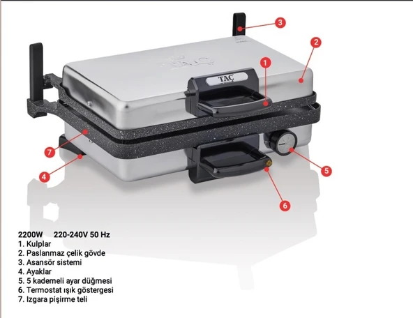Taç Tost ve Lahmacun Makinası Tepsili - 2