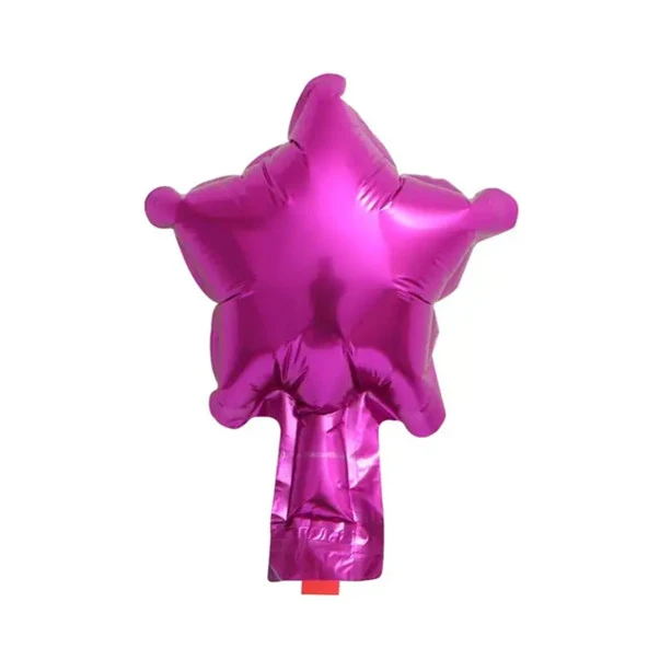 5 İnç Mini Yıldız Folyo Balon Fuşya 5 Adet