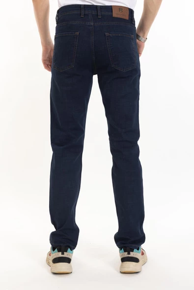 Yeni Sezon Erkek Denim Standart Fit Likralı Fermuarlı Jean Kot Pantolon 1122 - 2