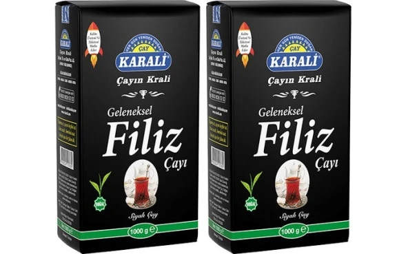 Karali Geleneksel Filiz Siyah Çay 2x1 Kg