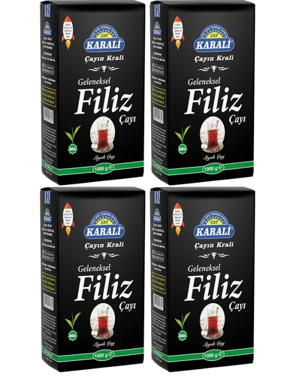 Karali Geleneksel Filiz Siyah Çay 4x1 Kg